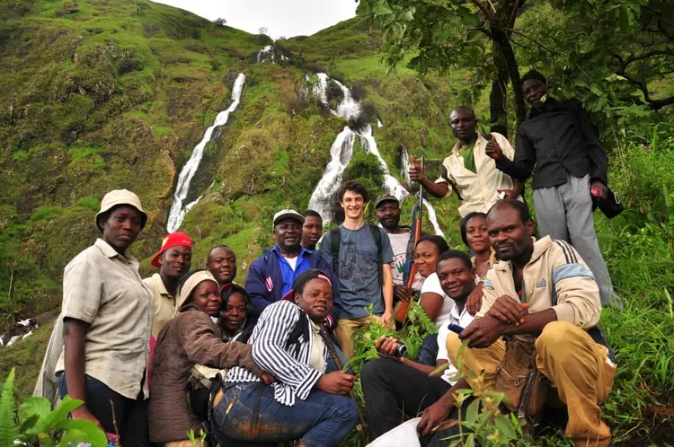 Youths at touristic site